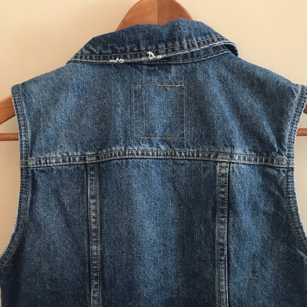 [Mossimo] Distressed Jean Vest - Picture 7 of 11